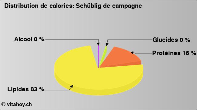 Calories: Schüblig de campagne (diagramme, valeurs nutritives)